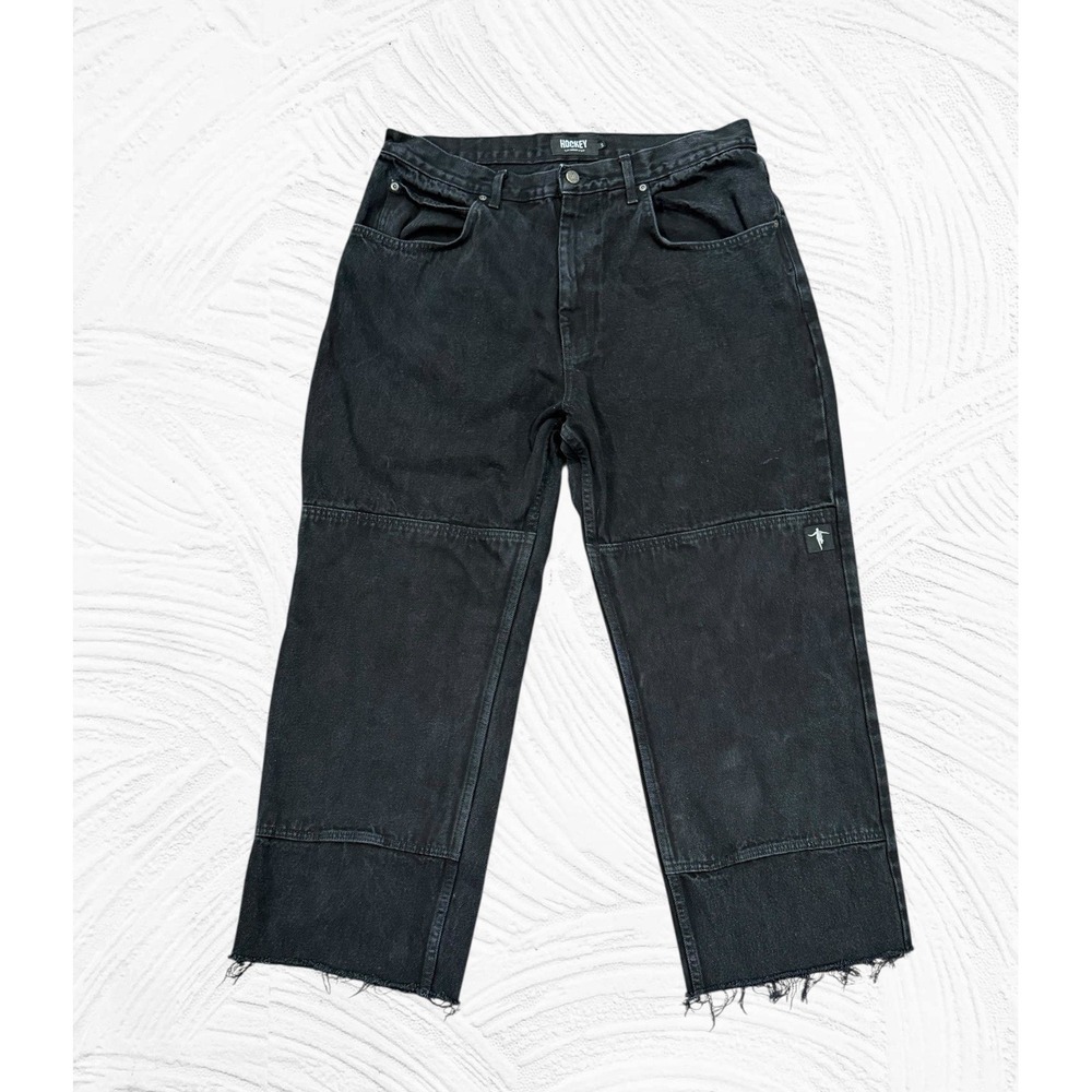 Hockey Double Knee Jeans Eyes Without a Face Mens 36x26 Denim Streetwear USA SK8